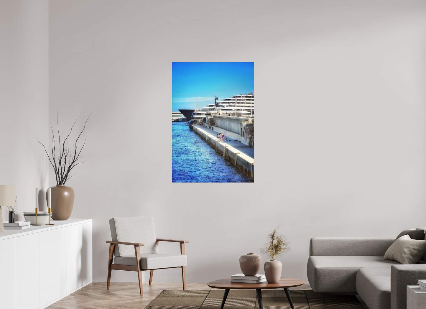 80 x 117.8 cm, Photo Print Under Acrylic Glass Monaco Blue