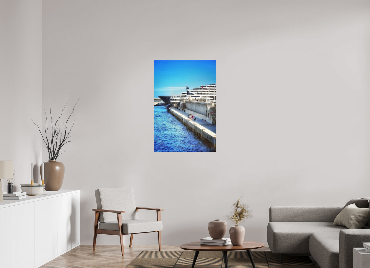 70 x 103.1 cm, Photo Print Under Acrylic Glass Monaco Blue