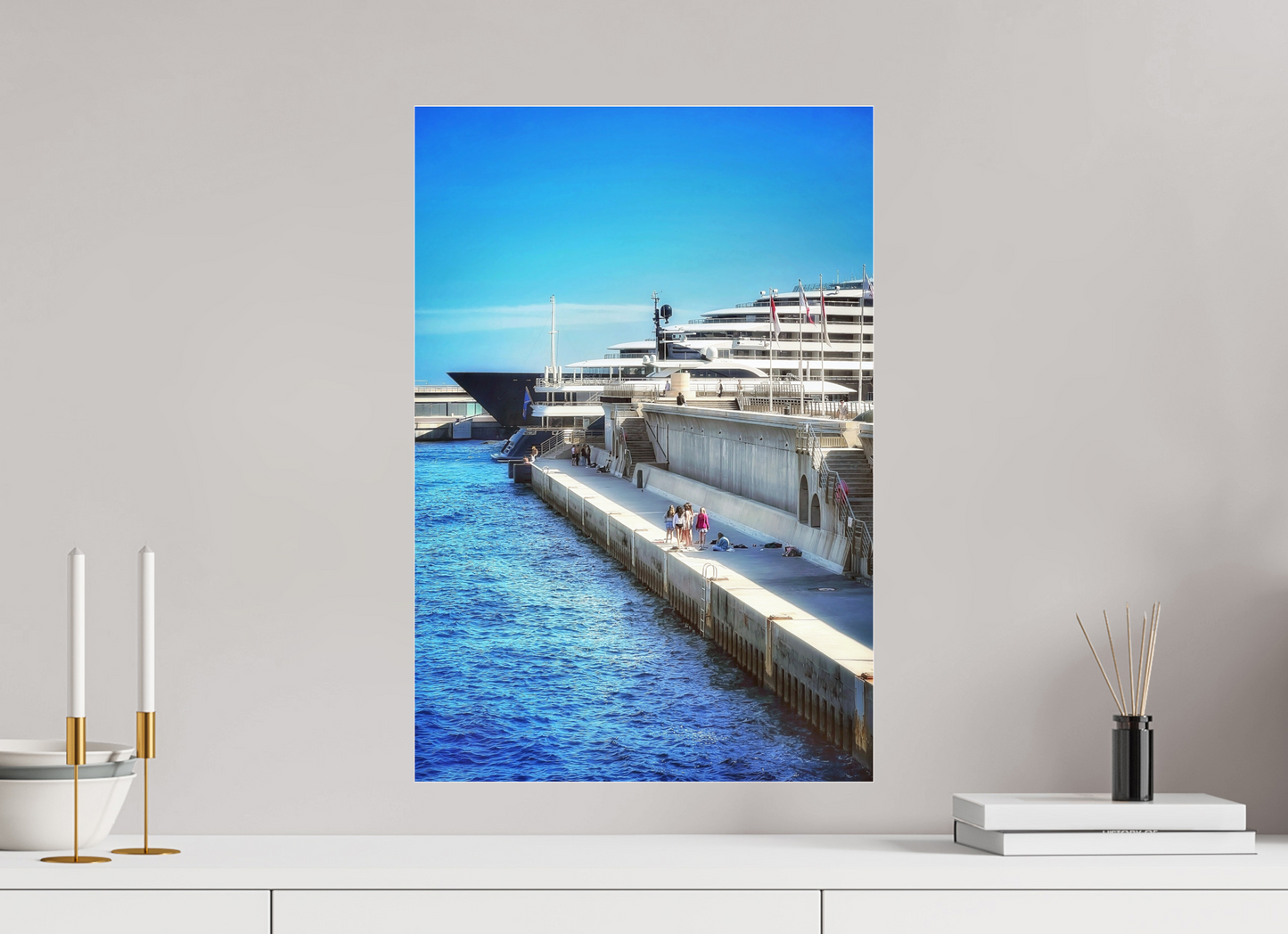 40 x 58.9 cm, Photo Print Under Acrylic Glass Monaco Blue