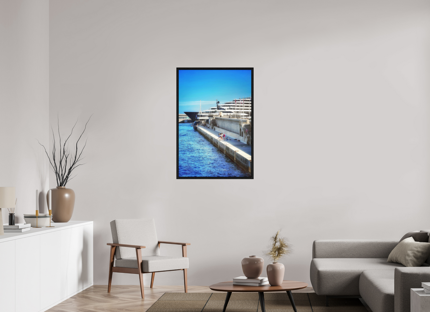 70 x 103.1 cm, Floater Frame Monaco Blue