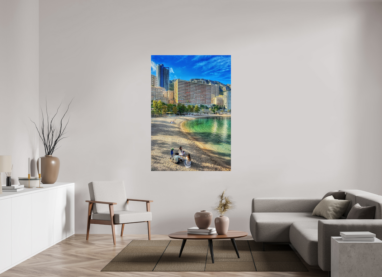 110 x 159.5 cm, Photo Print Under Acrylic Glass Larvotto Beach, Monaco — Spring 2026