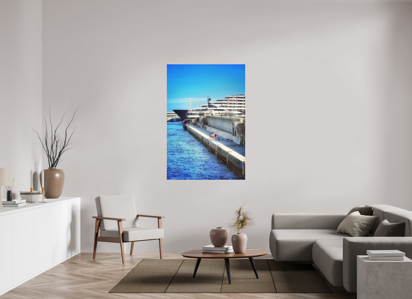 100 x 147.2 cm, Photo Print Under Acrylic Glass Monaco Blue