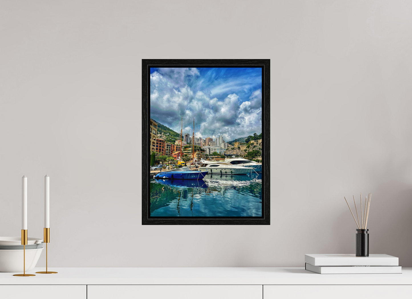 30 x 40 cm, Floater Frame Fontvieille Harbour