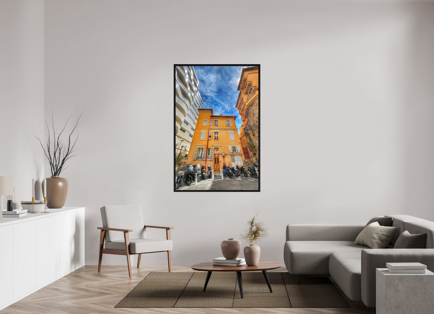 100 x 150 cm, Floater Frame Holding Its Ground