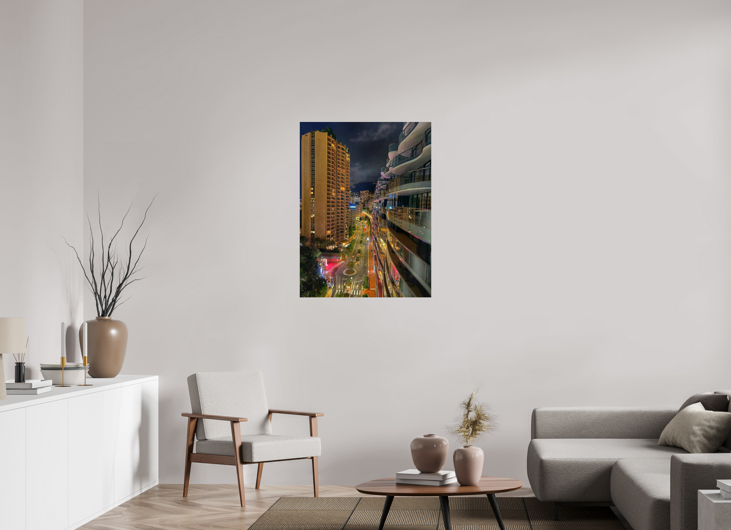 75 x 100 cm, Photo Print Under Acrylic Glass City Lights