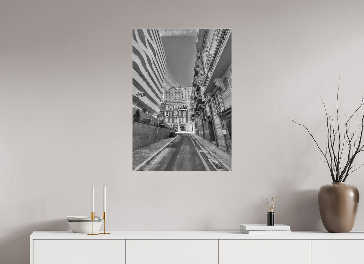 60 x 86 cm, Photo Print Under Acrylic Glass Neighborhood