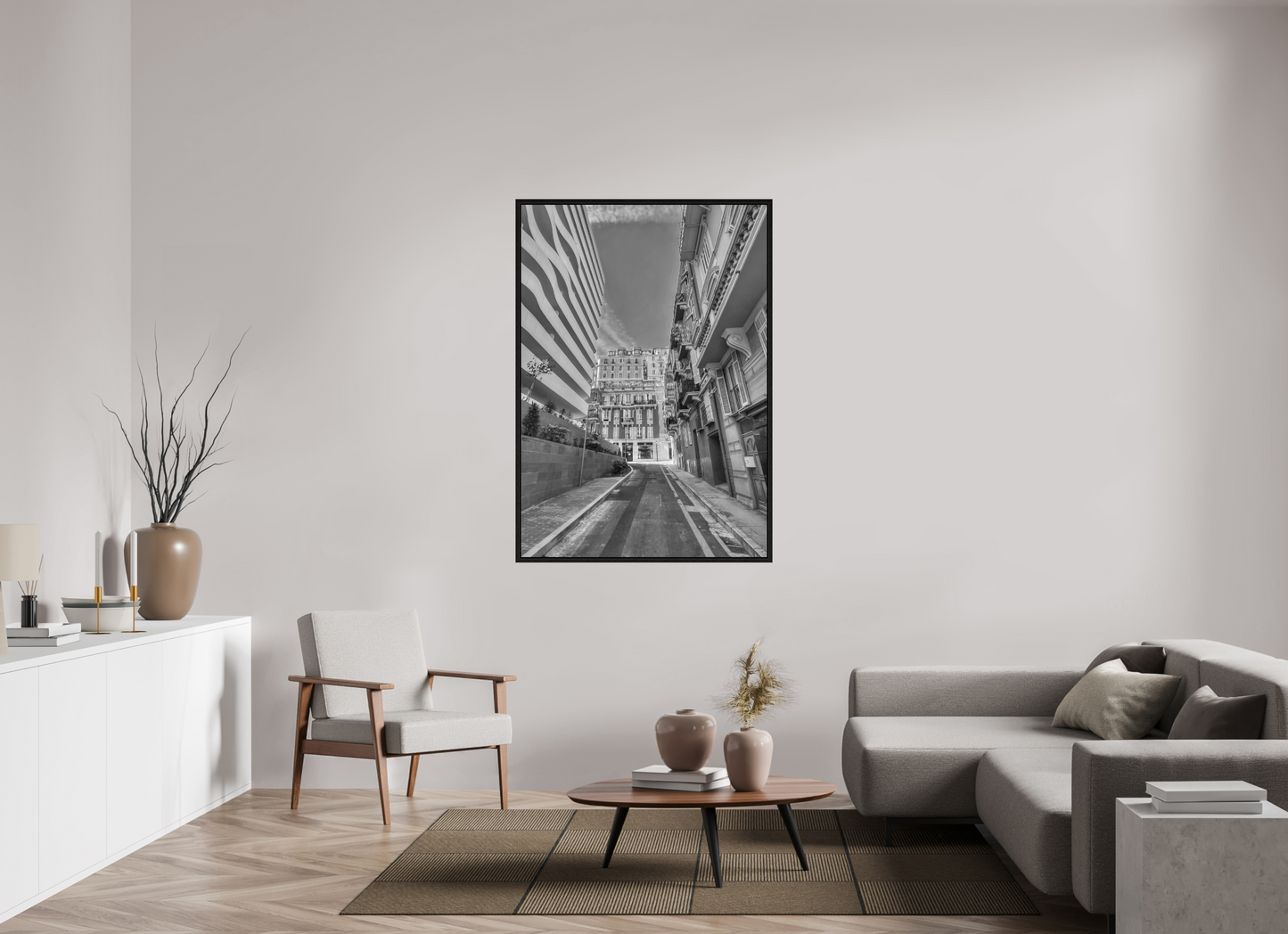 100 x 143.3 cm, Floater Frame Neighborhood
