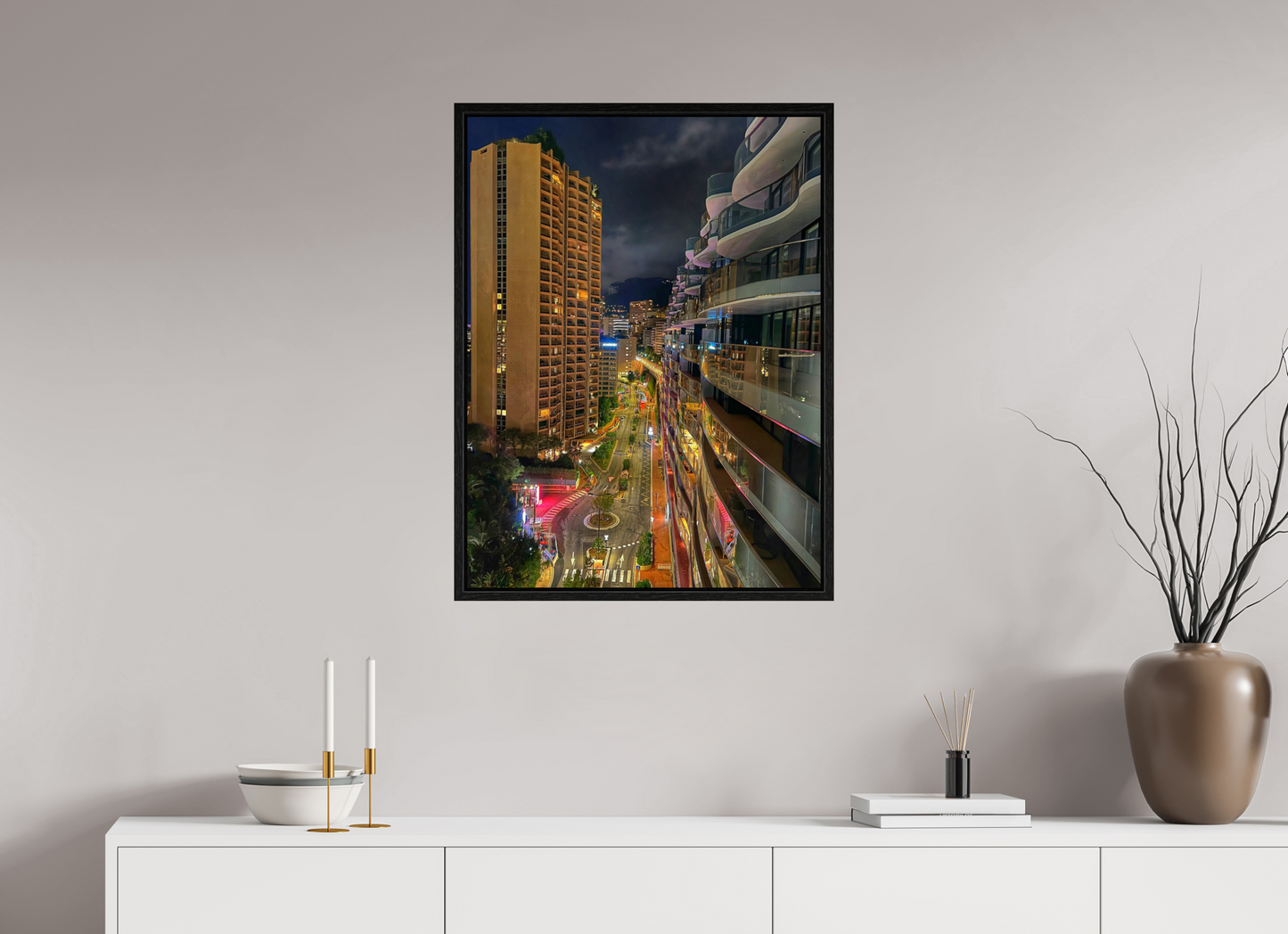 60 x 80 cm, Floater Frame City Lights