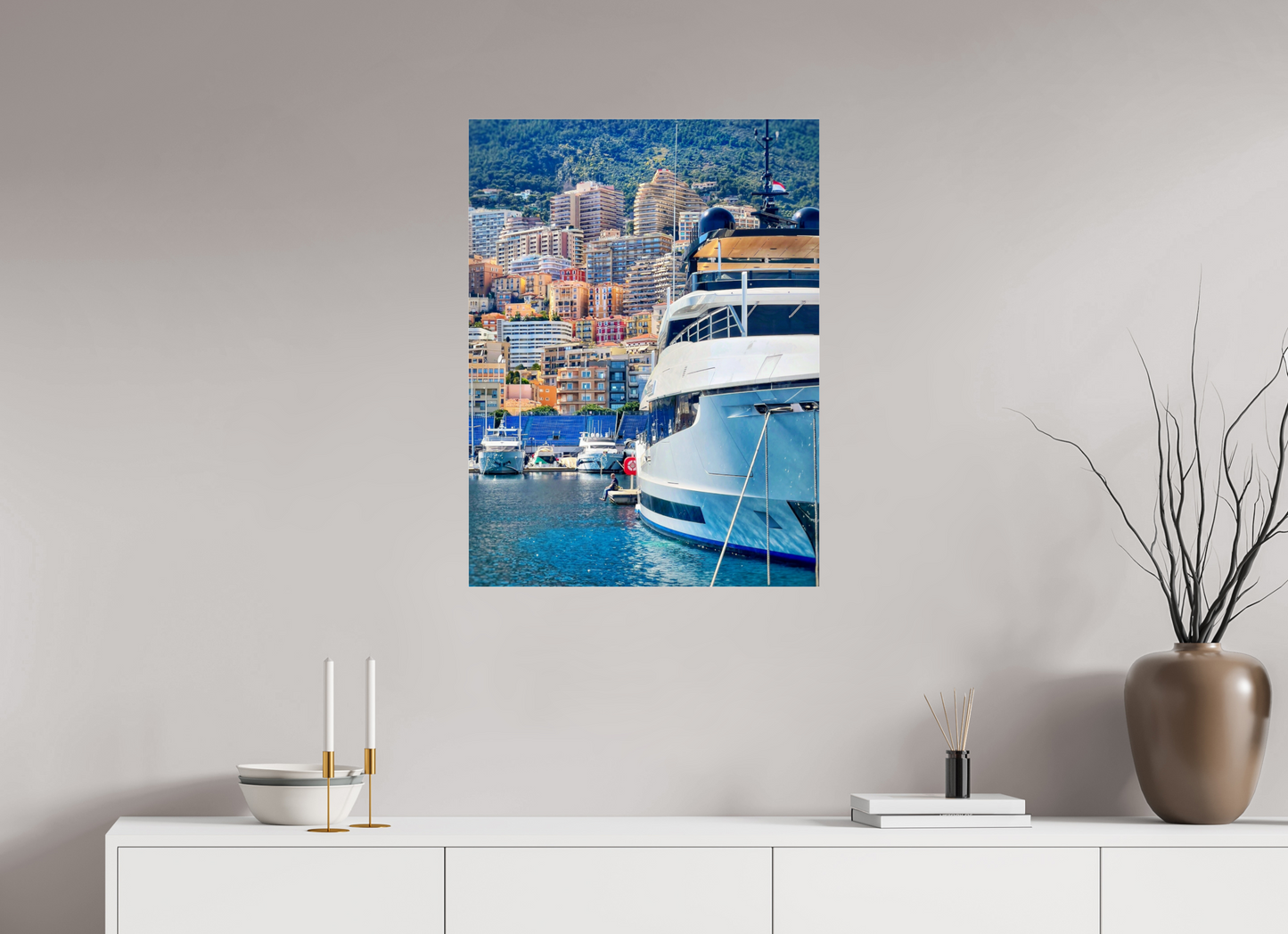 60 x 80 cm, Photo Print Under Acrylic Glass Me, myself and Monaco