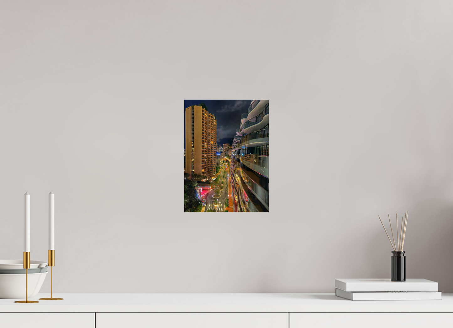 21 x 28 cm, Photo Print Under Acrylic Glass City Lights