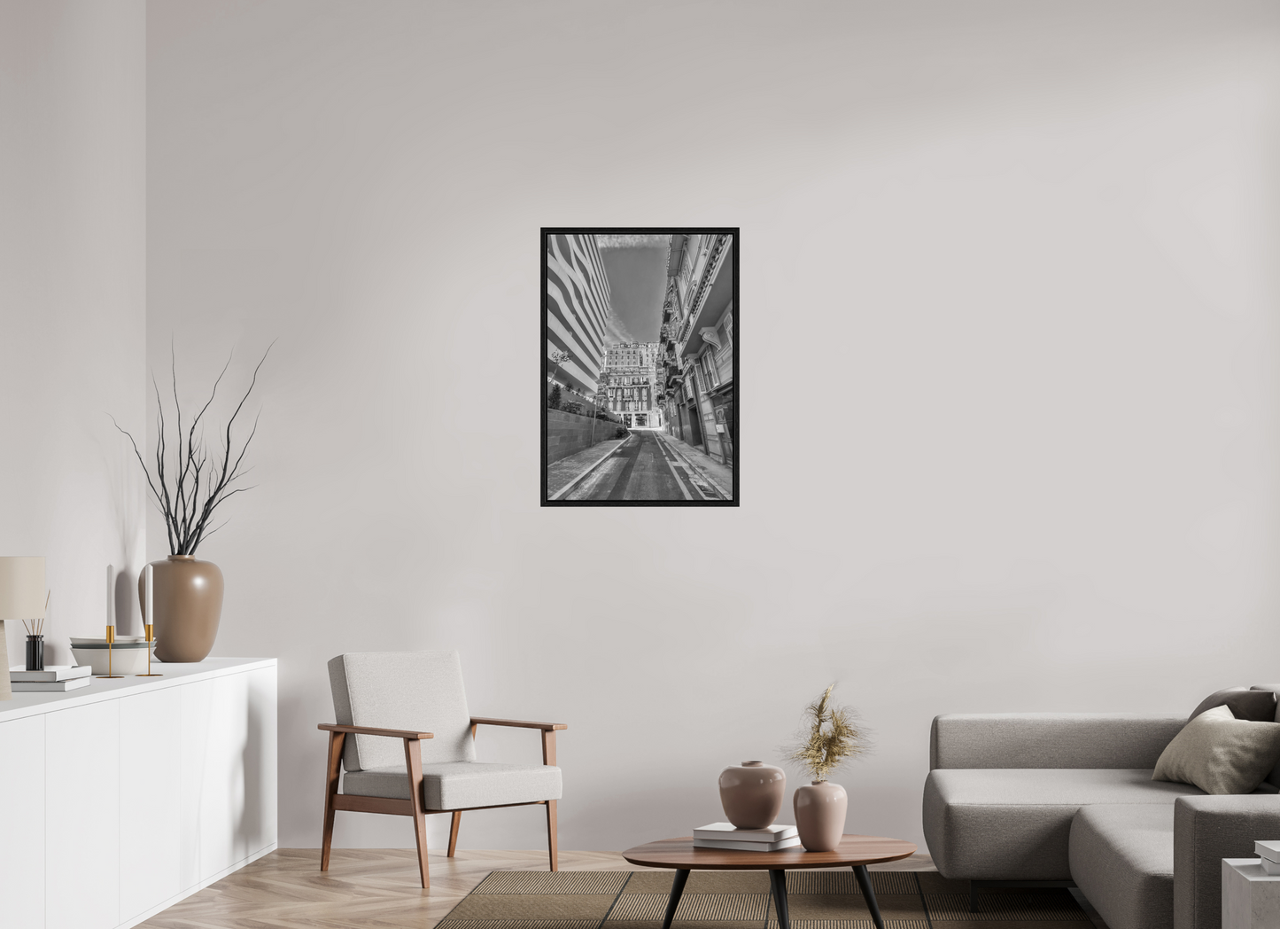 60 x 86 cm, Floater Frame Neighborhood