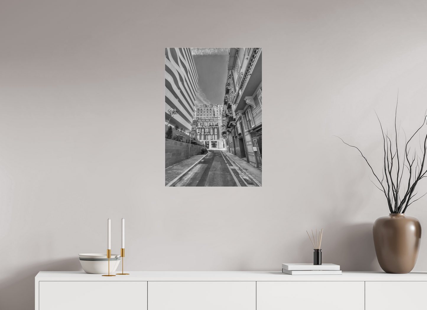 50 x 71.6 cm, Photo Print Under Acrylic Glass Neighborhood