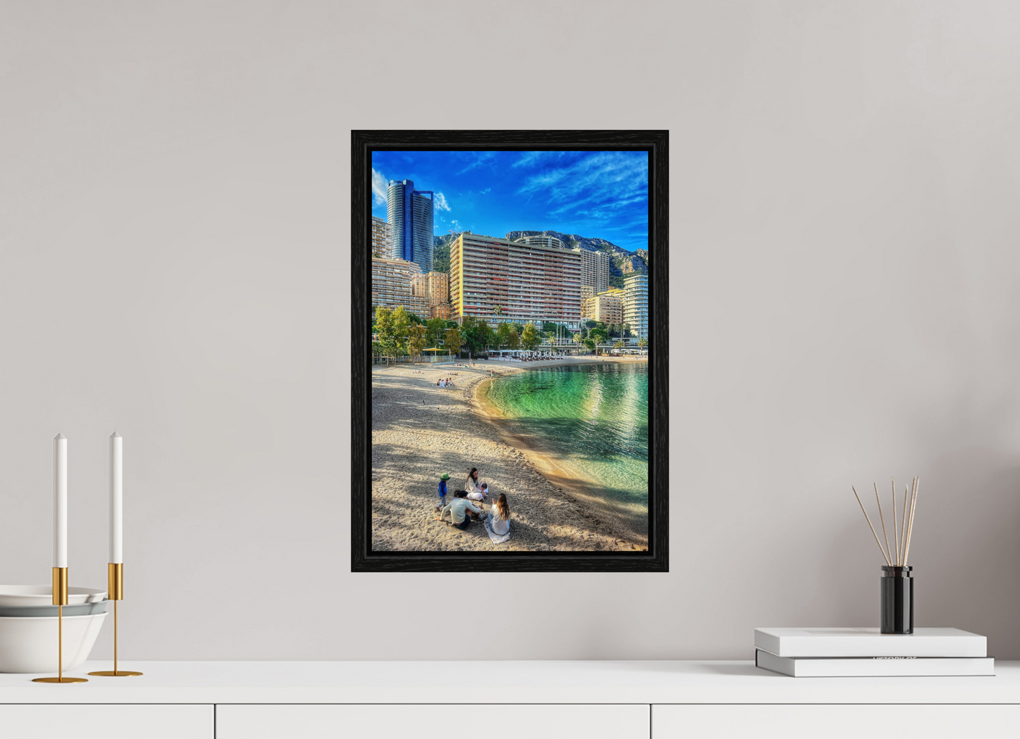 30 x 43.5 cm, Floater Frame Larvotto Beach, Monaco — Spring 2026