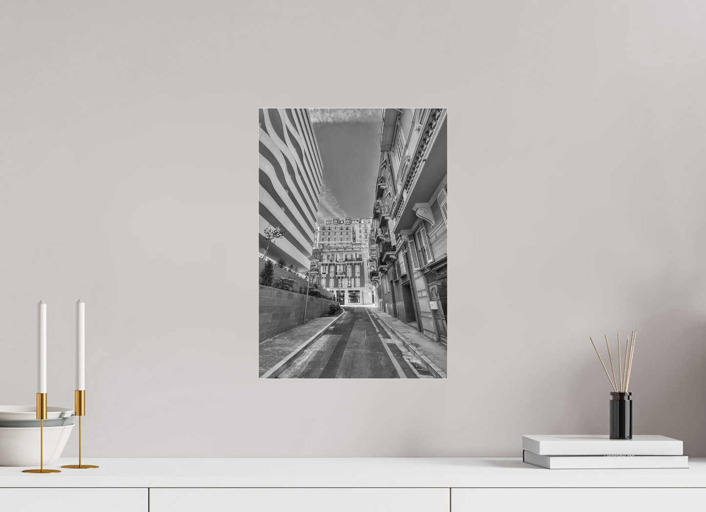 30 x 43 cm, Photo Print Under Acrylic Glass Neighborhood