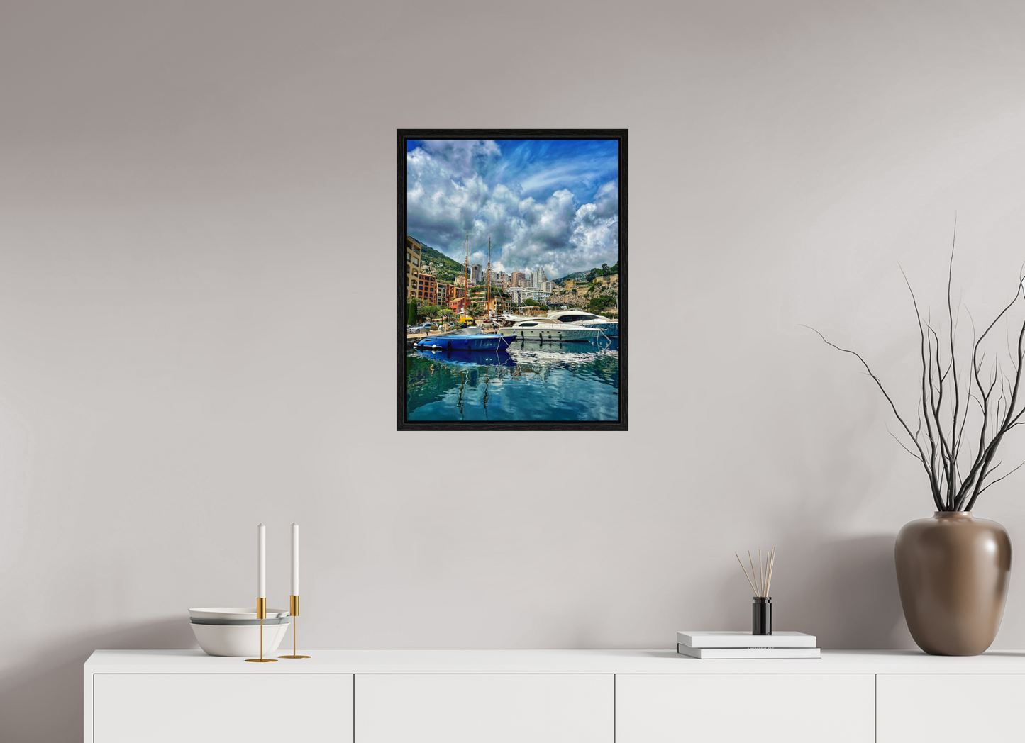 45 x 60 cm, Floater Frame Fontvieille Harbour