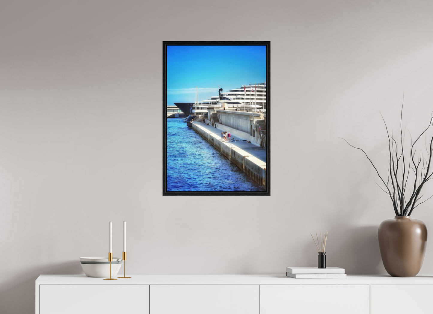 50 x 73.6 cm, Floater Frame Monaco Blue