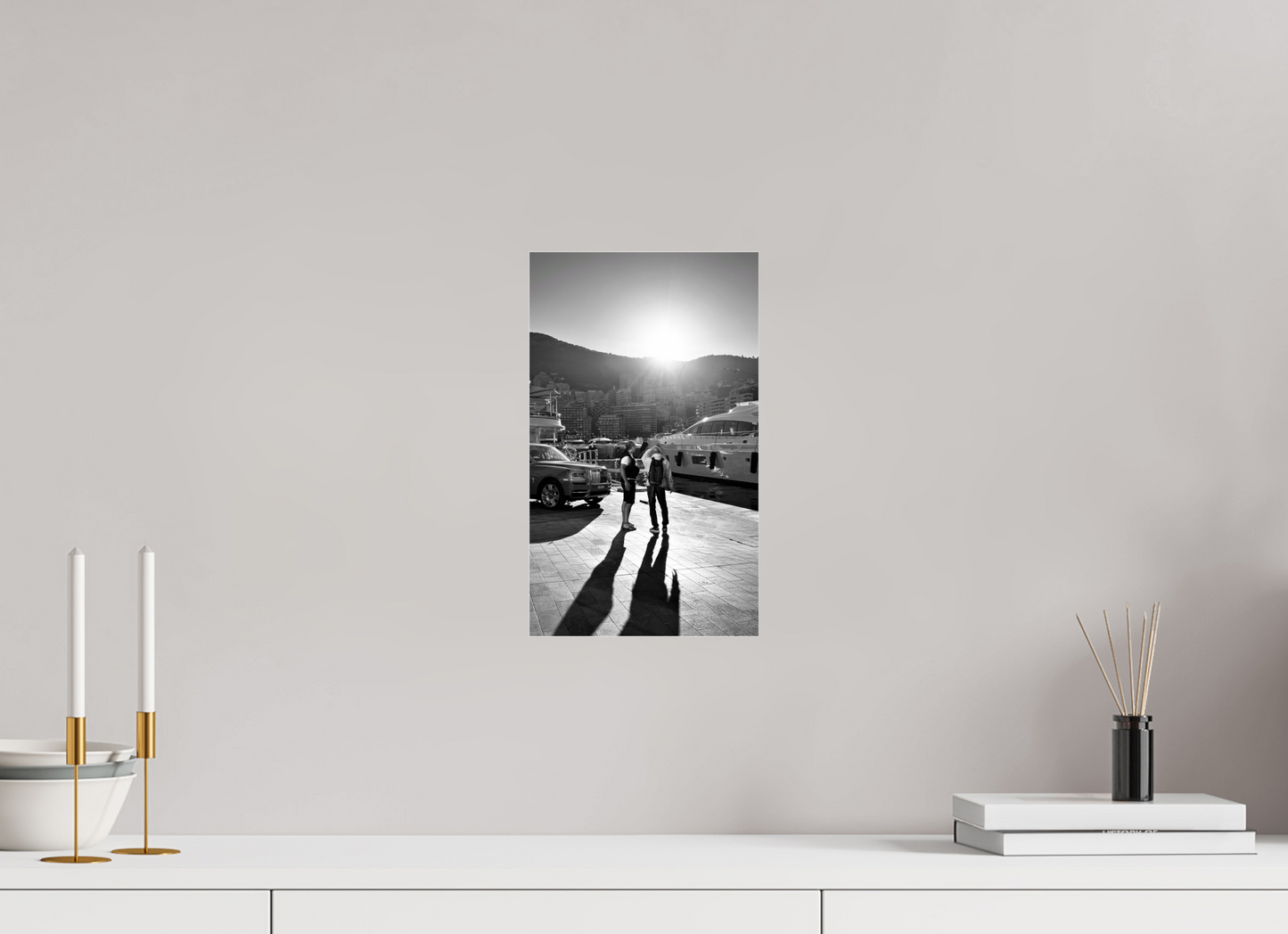 20 x 33.5 cm, Photo Print Under Acrylic Glass Under the Monaco Sun