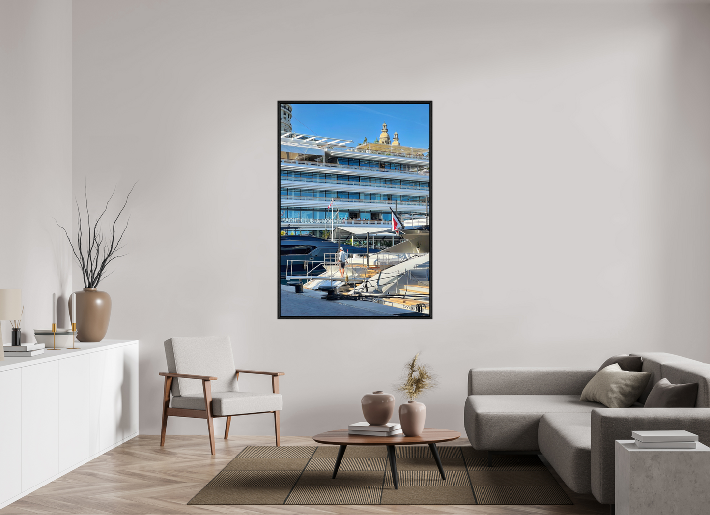 110 x 156.9 cm, Floater Frame Divided Horizons