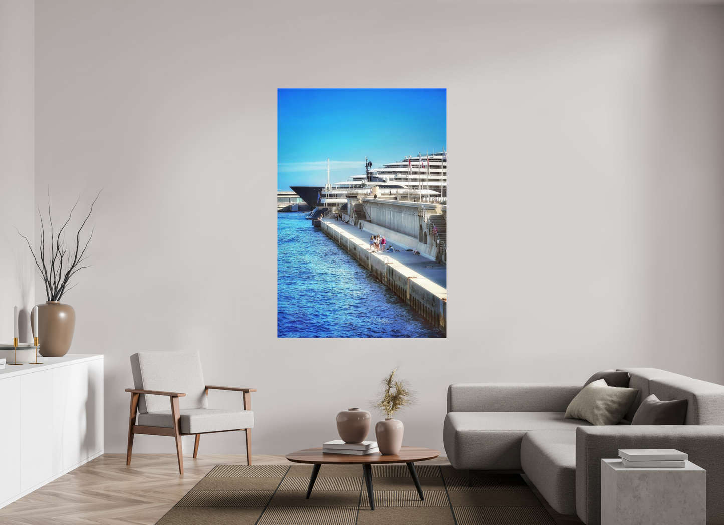 120 x 176.7 cm, Photo Print Under Acrylic Glass Monaco Blue