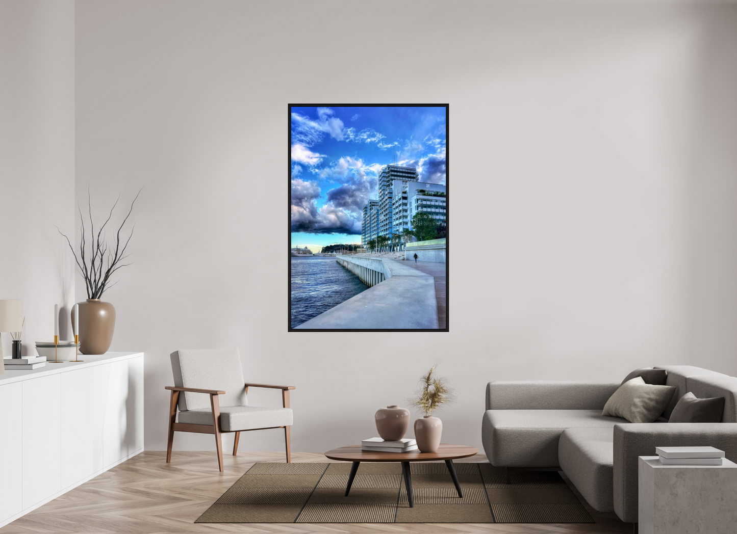 110 x 158 cm, Floater Frame Wind of change. Mareterra