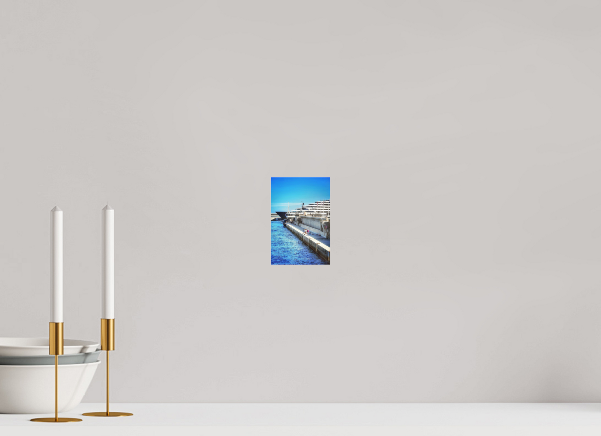 10 x 14.7 cm, Photo Print Under Acrylic Glass Monaco Blue