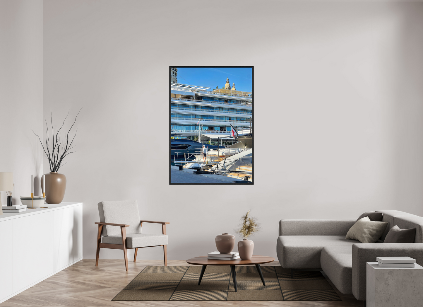 100 x 142.7 cm, Floater Frame Divided Horizons