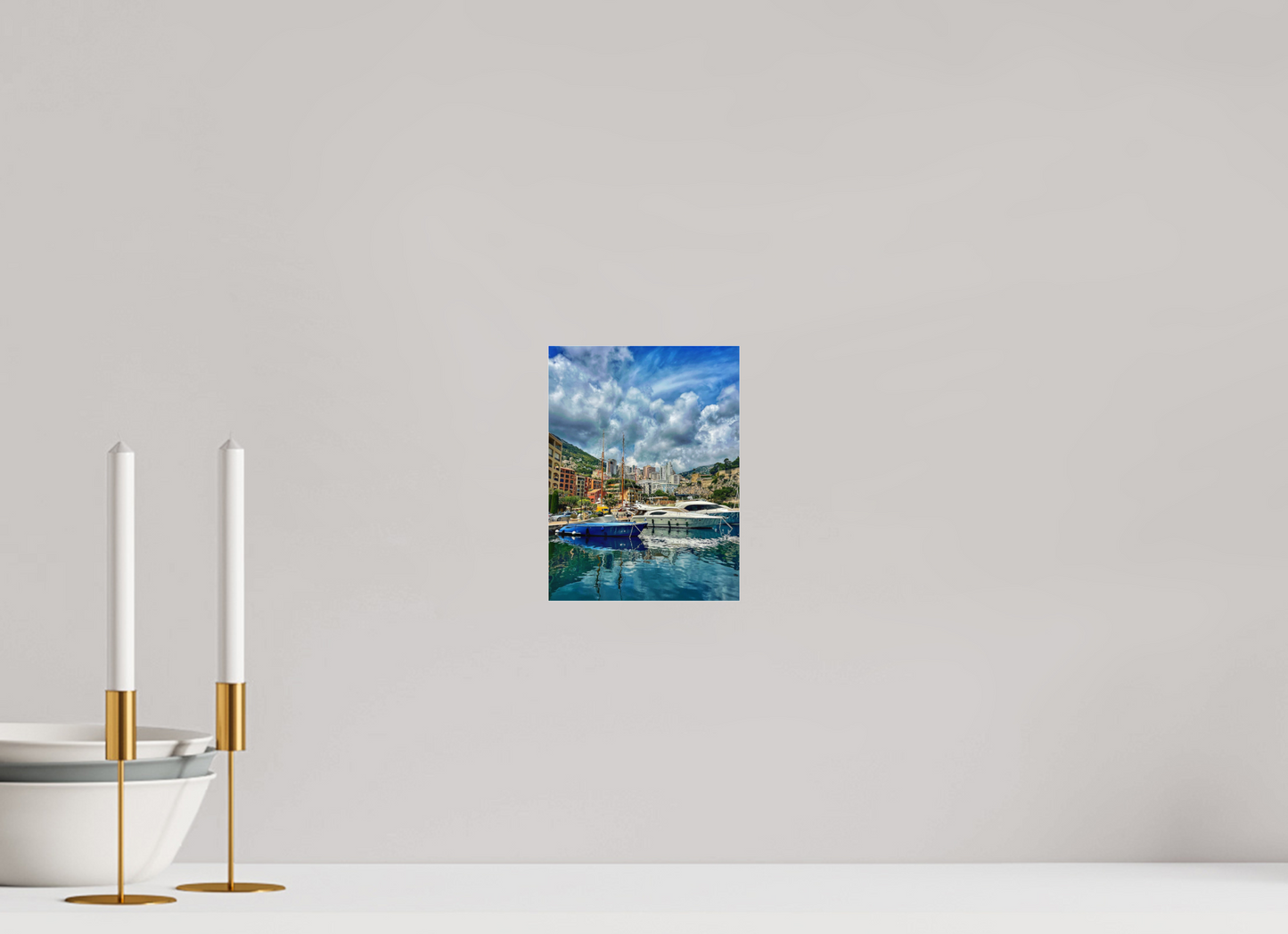 15 x 20 cm, Photo Print Under Acrylic Glass Fontvieille Harbour