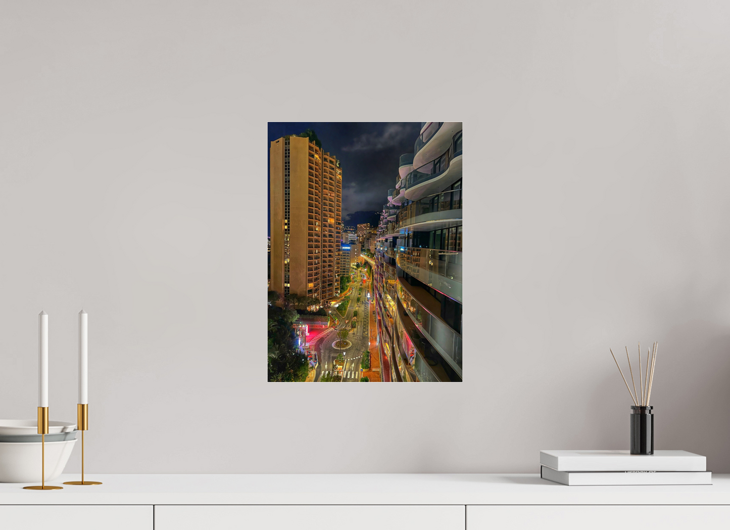 30 x 40 cm, Photo Print Under Acrylic Glass City Lights