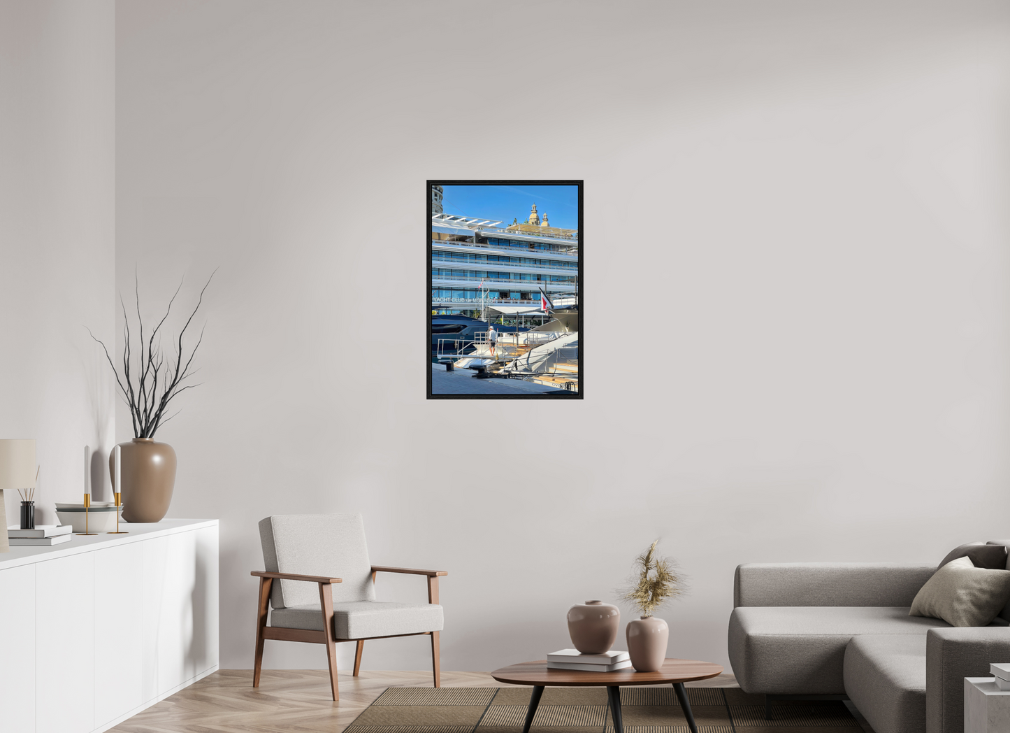 60 x 85.6 cm, Floater Frame Divided Horizons