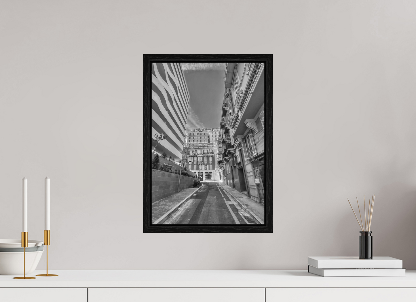 30 x 43 cm, Floater Frame Neighborhood