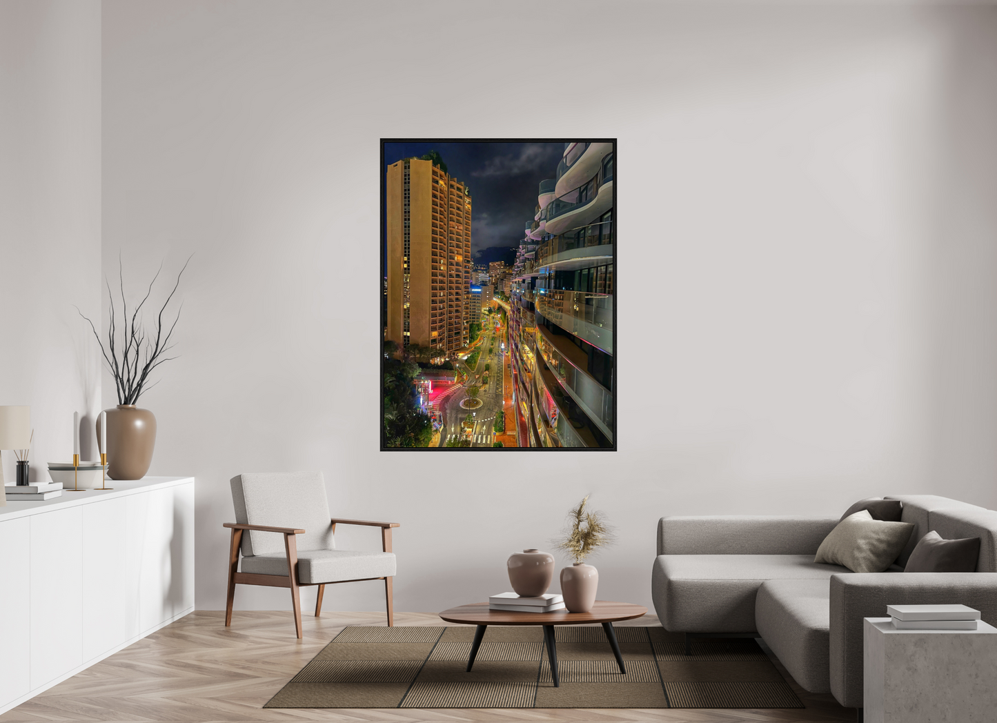 120 x 160 cm, Floater Frame City Lights