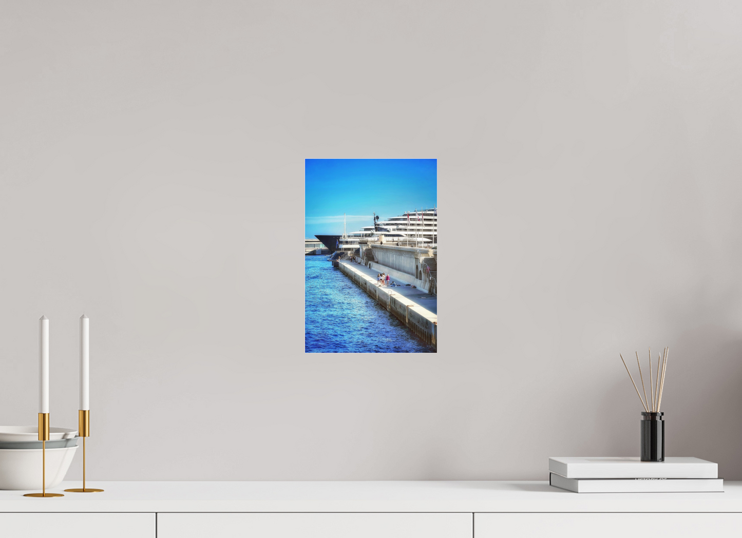 20 x 29.4 cm, Photo Print Under Acrylic Glass Monaco Blue
