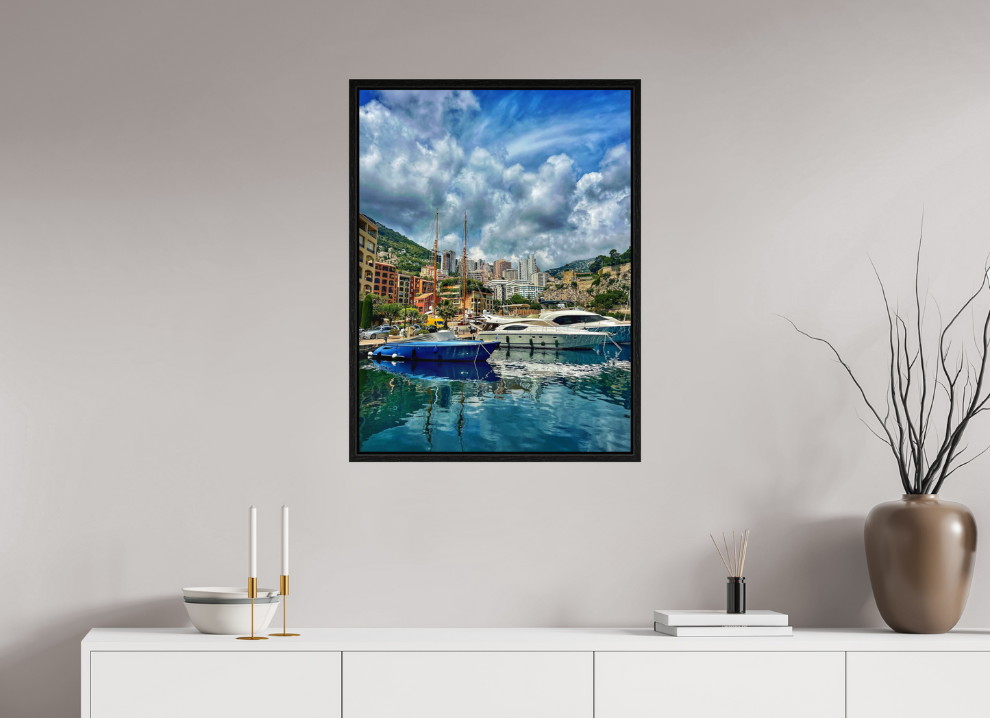 60 x 80 cm, Floater Frame Fontvieille Harbour
