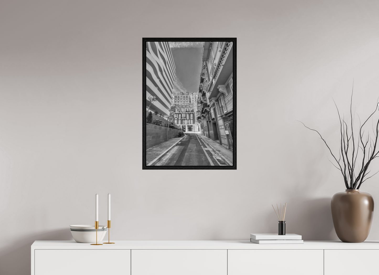 50 x 71.6 cm, Floater Frame Neighborhood